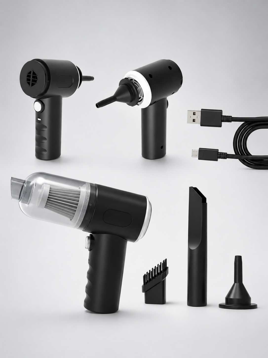 Mini Aspirateur & Souffleur Sans Fil 3-en-1