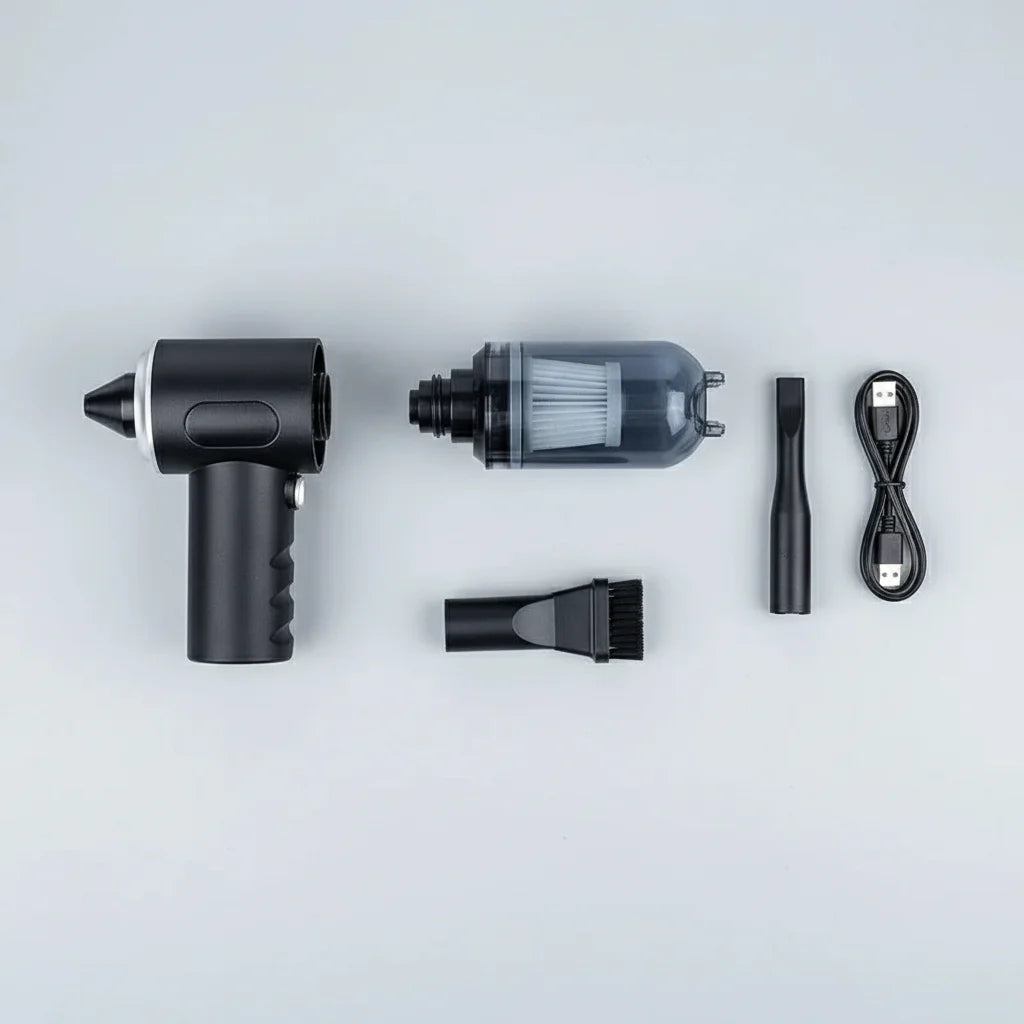 Mini Aspirateur & Souffleur Sans Fil 3-en-1